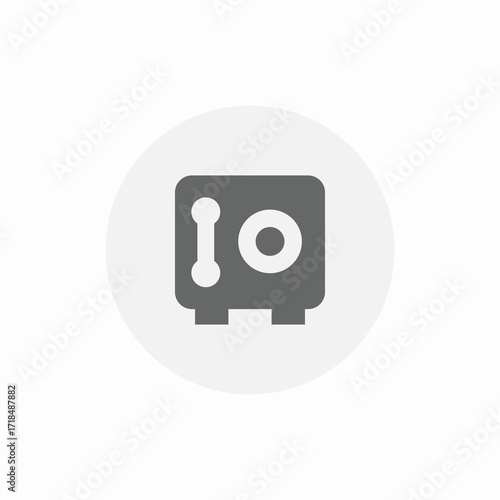 locked safe box icon sign vector