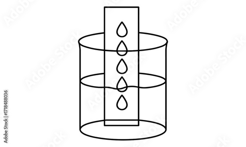 Chromatography coloring activity for kids - simple fun science experiment illustration