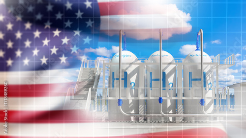 Hydrogen factory in USA. Am...