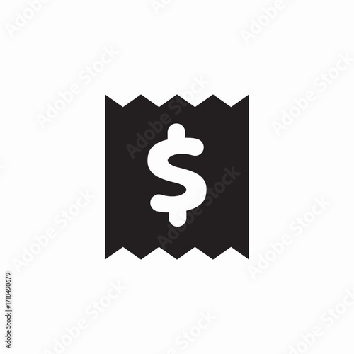 transaction receipt icon sign vector