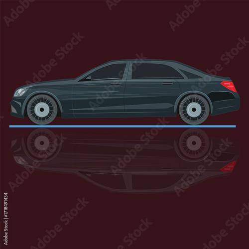 ilustrasi mobil sport super cepat