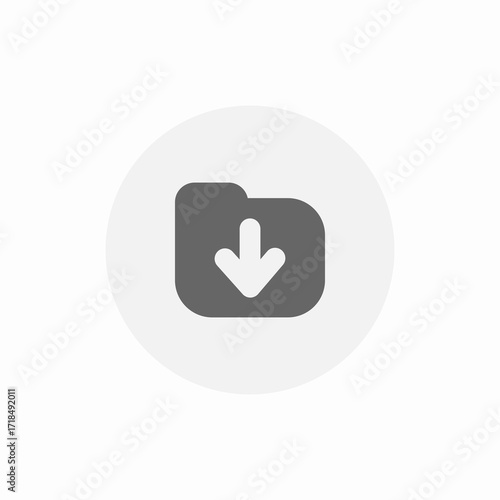 incoming folder icon sign vector