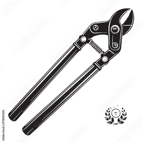 Black loppers Silhouette Vector, High Quality Illustration on White Background