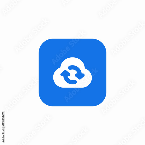 cloud section backup icon sign vector