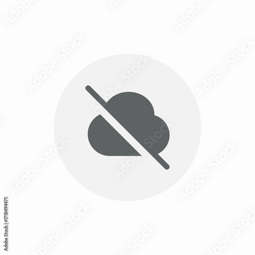 cloud removal icon sign vector