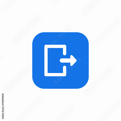 door exit icon sign vector