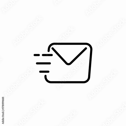 fast message icon sign vector