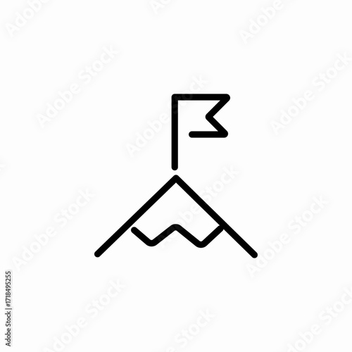 mountain edge success icon sign vector
