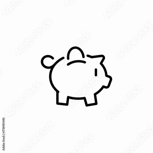 piggy bank icon sign vector