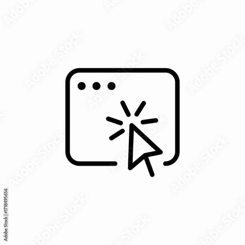 tab click icon sign vector