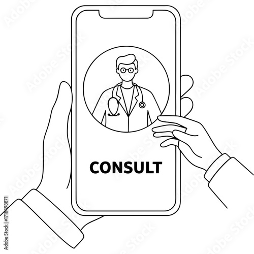 Online Medical Consultation App on Smartphone with Doctor