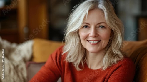 Wallpaper Mural Smiling Blond Woman Torontodigital.ca