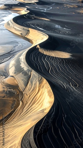 Fototapeta Naklejka Na Ścianę i Meble -  Aerial view of sand dunes
