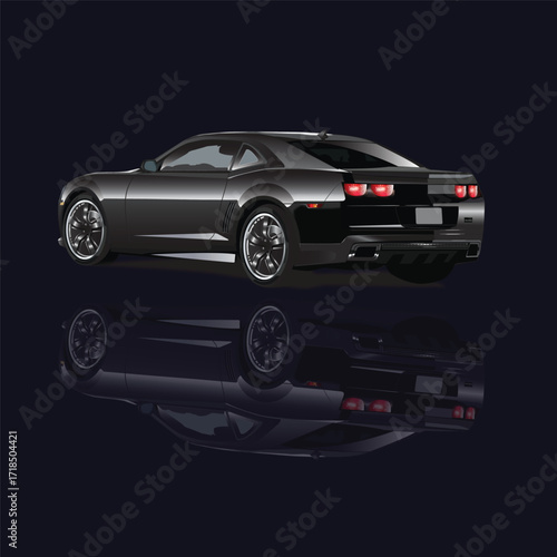 ilustrasi mobil sport super cepat