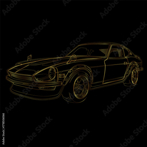 super fast sports car, vector version