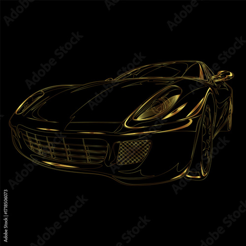 super fast sports car, vector version
