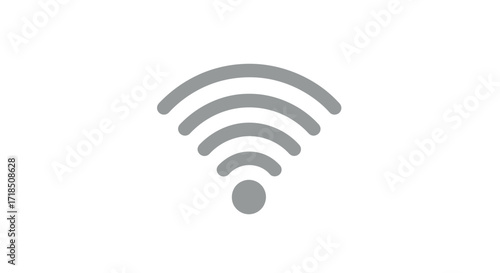Icon Vector SVG Design of a Gray Wifi Signal Symbol with Flat Style