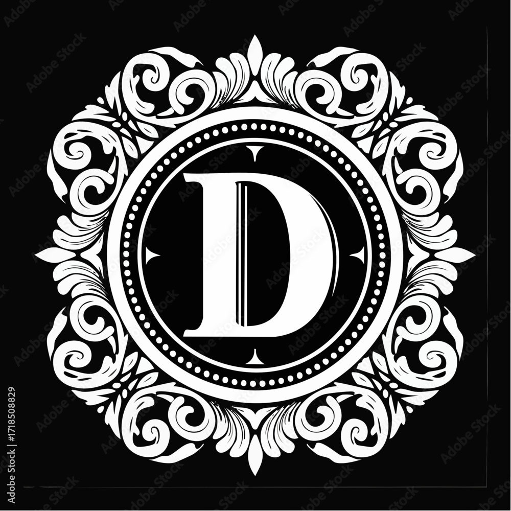 Obraz premium Letter L logo mockup, smooth line black and white gradient monogram, simple decoration typography design element, initial for business card emblem