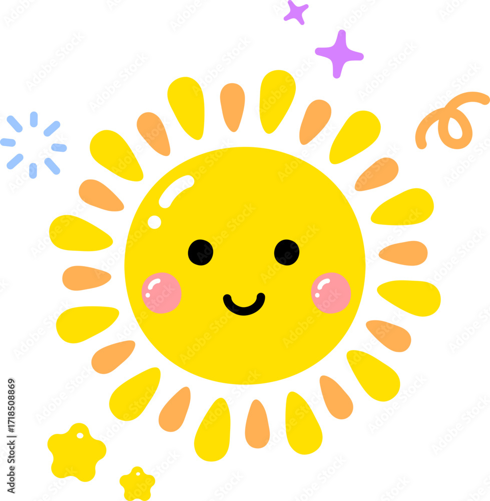 Fototapeta premium Cute Sun