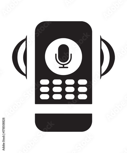 Smartphone with Microphone Symbol