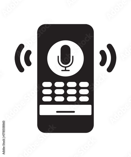 Smartphone with Microphone Symbol