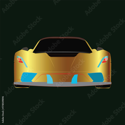 super fast sports car, vector version