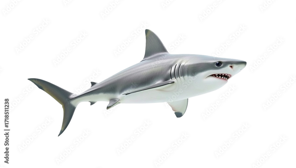 Obraz premium shark isolated on white background