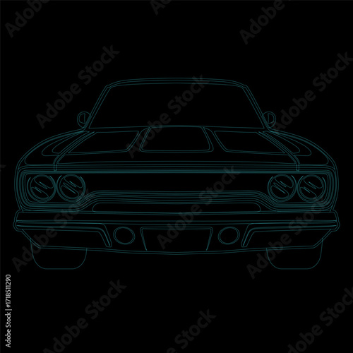 super fast sports car, vector version
