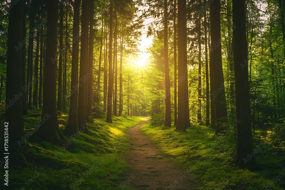 Naklejka premium path in the forest