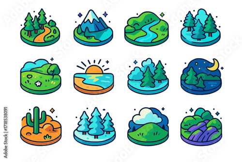 Isometric Nature Icon Set. Colorful isometric vector icons set of hospital orthopedic department: patient bed, orthopedic ward door, doctor consultation,