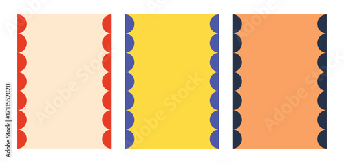 Design set collection semi circle unique