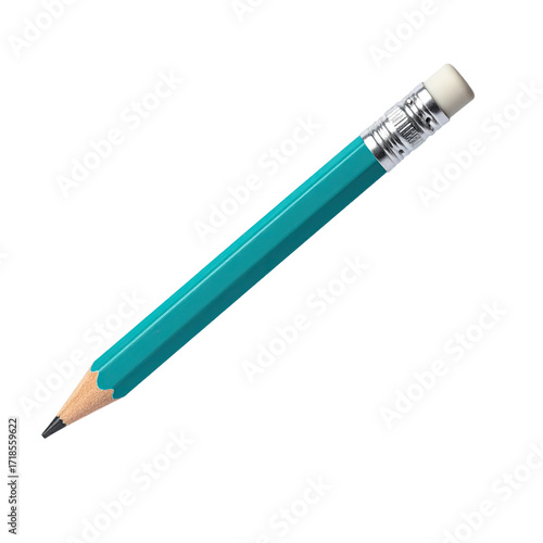 Teal pencil with eraser (1)