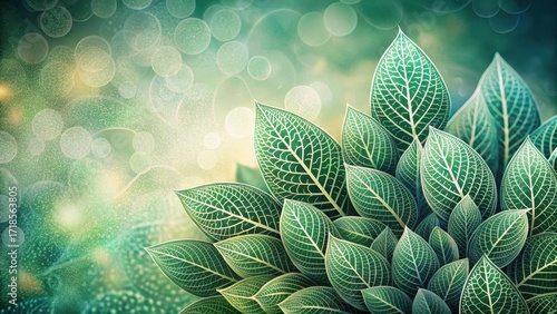Lush Green Foliage with Soft Bokeh Background, Perfect for Nature-Inspired Designs and Projects