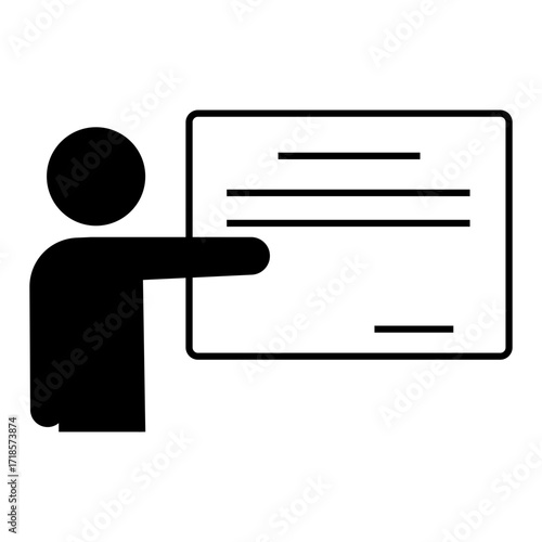 teach black icon