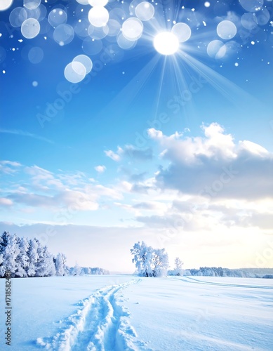 Winter wonderland landscape