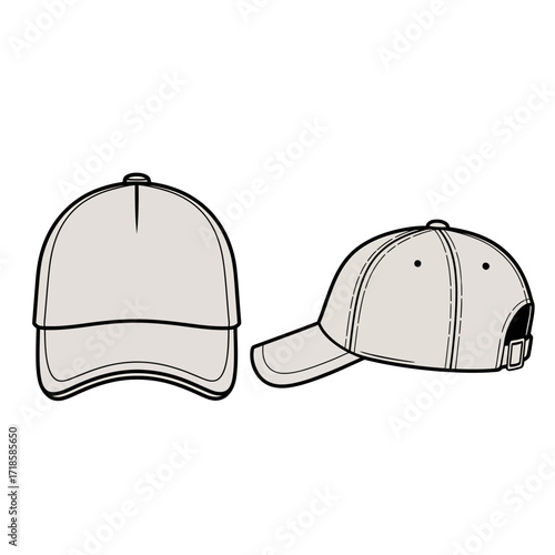 baseball cap vector illustration mockup