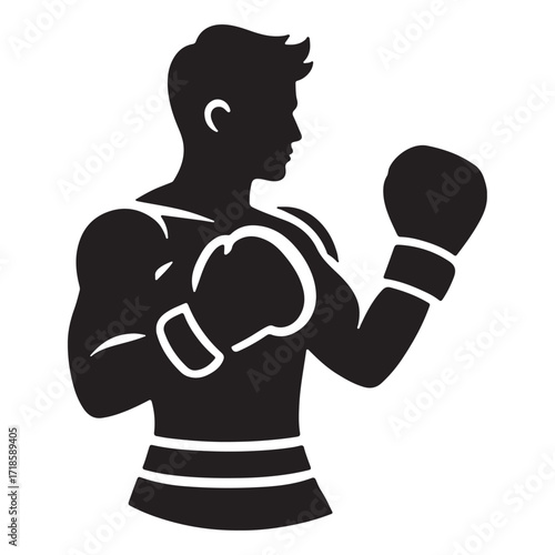 Boxing vector illustration on a white background.Simple design,perfect for various uses.