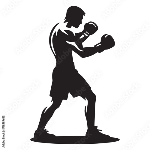 Boxing vector illustration on a white background.Simple design,perfect for various uses.