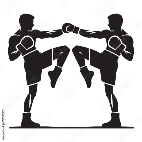 Boxing vector illustration on a white background.Simple design,perfect for various uses.