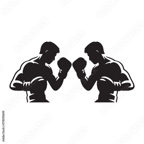 Boxing vector illustration on a white background.Simple design,perfect for various uses.