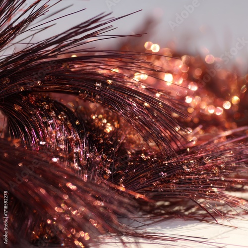 Metallic dark red garland