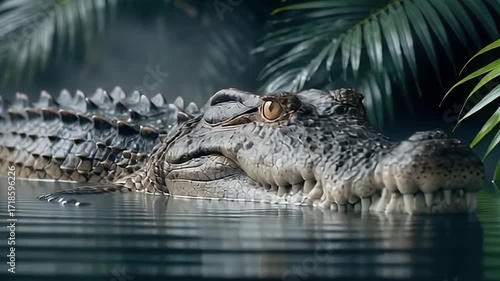 crocodile in the water