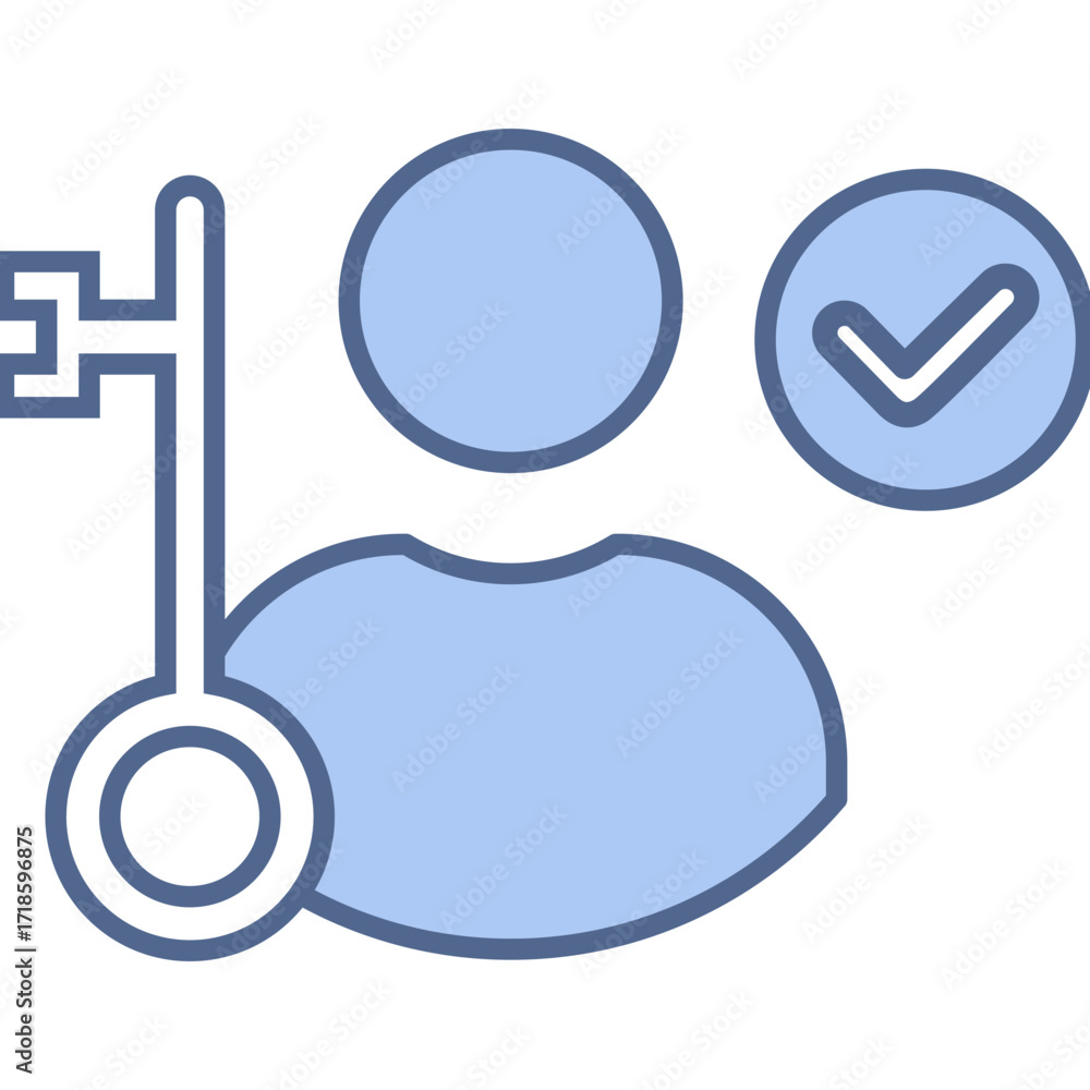 Authentication Blue Icon Authentication Blue Icon
