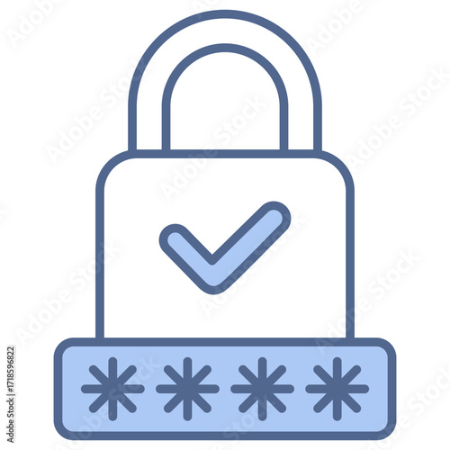 Password Blue Icon