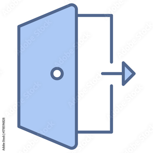 Logout Blue Icon