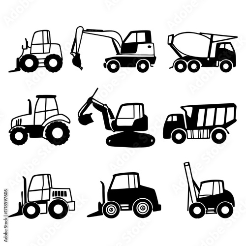 set of transport icons