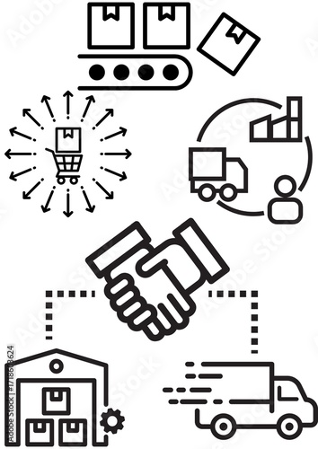 set of transport icons