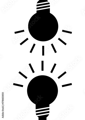 vector light bulb icon