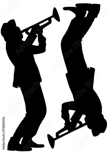 vector silhouette of a man