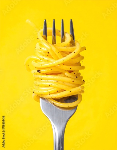 Savory Pasta Twirl on Silver Fork